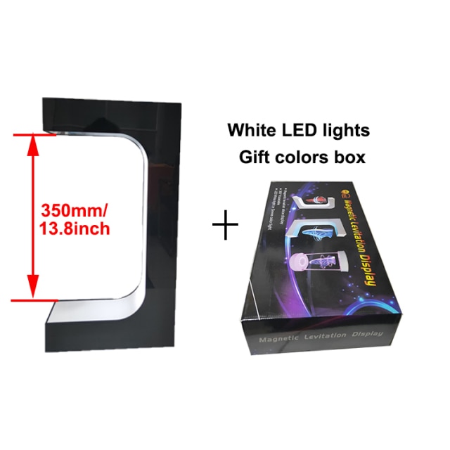 Black 13.8 Inches Single Shoe Display with White LED Light and Gift Color Box